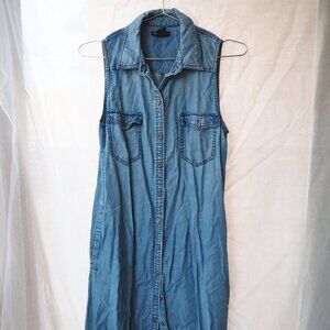 Club Monaco Denim Collared Button-Up Dress